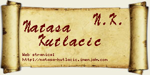 Nataša Kutlačić vizit kartica